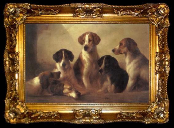 framed  Edward Robert Smythe Hounds, ta009-2